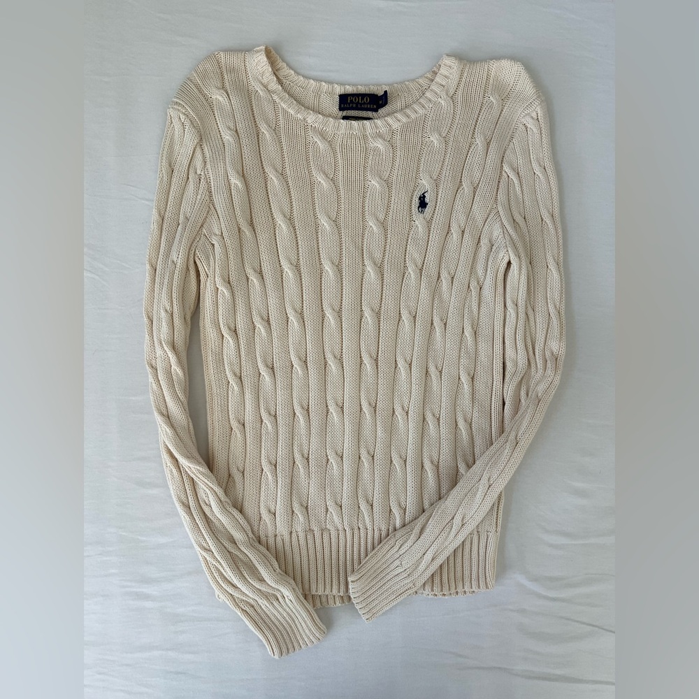 Ralph Lauren Ivory Cable Knit Sweater